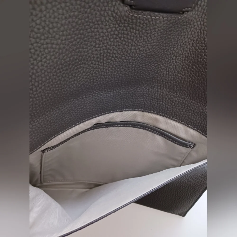 TUMI gray leather wristlet 11" x 7.5" - Picture 7 of 10